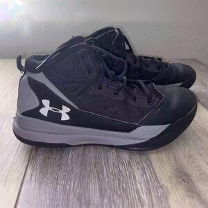 Under Armour Jet Mid Youth US Size 7Y Black Gray 1274067-001 Basketball Shoes